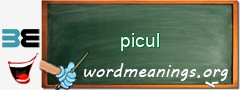 WordMeaning blackboard for picul